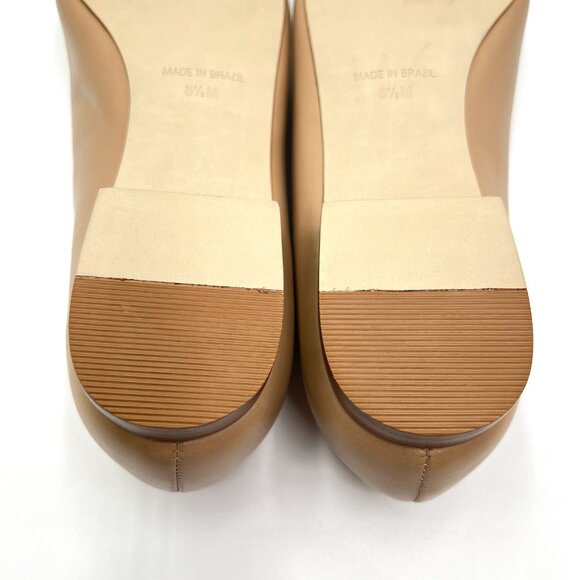 Walking Cradles Size 8.5 Nude Tan Beige Leather Comfort Ballet Flats Shoes - Picture 12 of 14